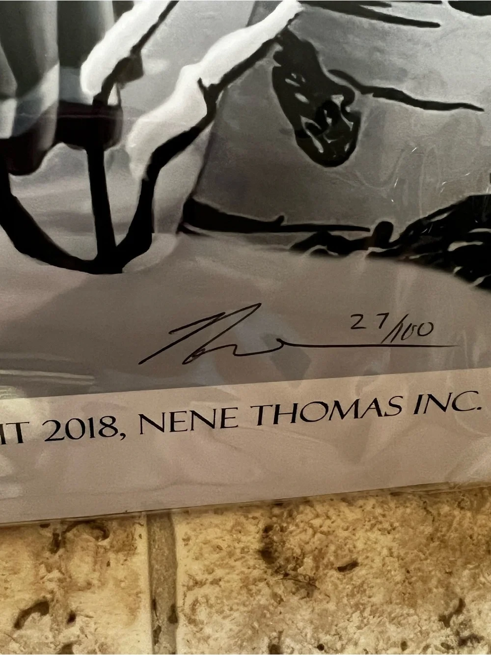 RARE Nene Thomas Signed Print 